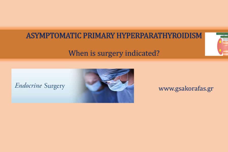 Ασυμπτωματικός πρωτοπαθής υπερπαραθυρεοειδισμός